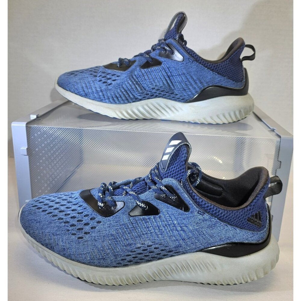 Adidas Men's Blue/Black/White Low-Cut Alphabounce Athletic Running Sneaker Sz8.5
